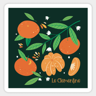 Clementines, the sweet and tasty fruits Sticker